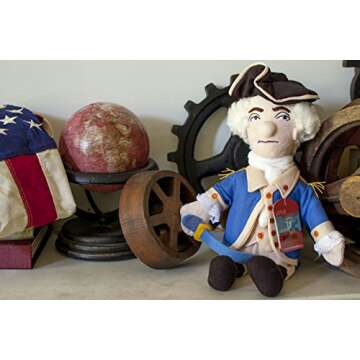 The Unemployed Philosophers Guild George Washington Doll - 11" Soft Stuffed Plush Little Thinker