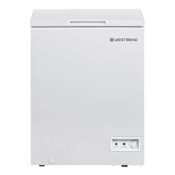 West Bend WB0500CFMW Chest Freezer, 5-Cu.Ft, White