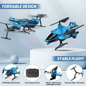 VATOS RC Helicopter 2.4G – 360° Flip & Obstacle Avoidance