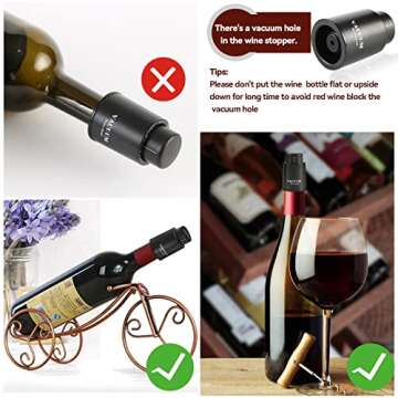 [2 PACK]Wine Bottle Stoppers,Real Vacuum Wine Stoppers,Reusable Wine Preserver,Wine Corks Keep Fresh,Best Gifts for Wine Lovers for christmas gifts.