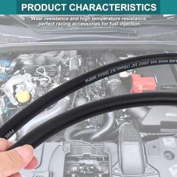 5/16 Inch ID Fuel Line Hose - 10FT Marine Grade Fuel Line with 10PCS Hose Clamps,300PSI High-Pressure Fuel Line for Automotive Fuel Systems Engines (5/16" ID-10Ft)