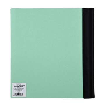 Mintra Office Durable PREMIUM Spiral Notebook, ((Sage Green, 5 Subject (8.5in x 11in)), Fabric Covered Coils, No Snags, College Ruled, Adjustable Pocket Dividers, Ruler, Organization, Student, School