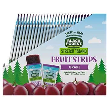 Black Forest Stretch Island Fruit Strips, Grape Flavor, 0.5 Ounce Strips (Pack of 30)