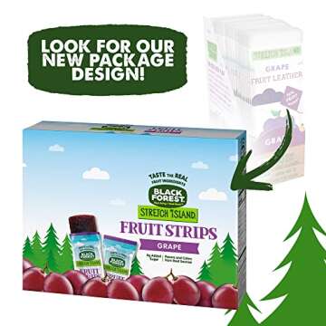 Black Forest Stretch Island Fruit Strips, Grape Flavor, 0.5 Ounce Strips (Pack of 30)