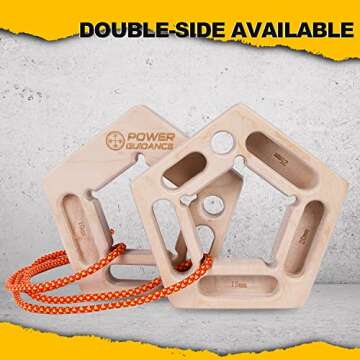 POWER GUIDANCE Hangboard Rock Climbing Holds Finger Strengthener for Pull-up Grip Arm Training Indoor and Outdoor Double-Sided Non-Slip Portable