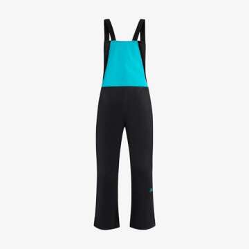 Arctix Women's Essential Insulated Bib Overalls, Black/Bluebird, Small