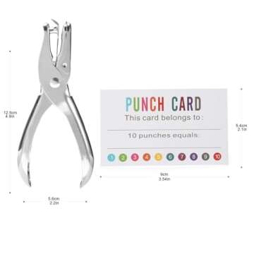 ONEDONE Punch Cards (Pack of 200) Reward Punch Cards for Classroom Behavior Incentive Awards for Kids Students Teachers Home Classroom School Business Loyalty Gift Card - 3.5" x 2"