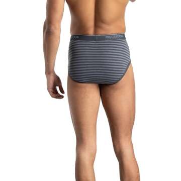 Fruit of the Loom Men's Fashion Brief Assorted (Pack of 6), Solids and Stripes, Small