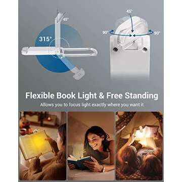 DEWENWILS USB Rechargeable Book Light for Reading