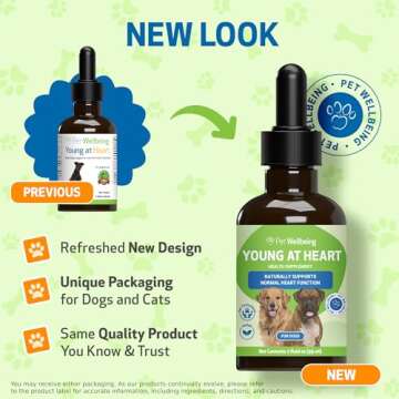 Pet Wellbeing Young at Heart for Dogs - Heart Health, Circulatory & Cardiovascular System, Hawthorn, Motherwort, Schisandra - Veterinarian-Formulated Herbal Supplement 2 fl oz (59 ml)