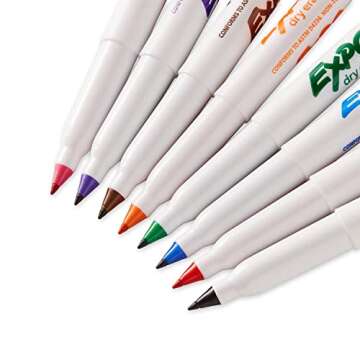 EXPO Low Odor Dry Erase Markers, Ultra-Fine Tip, Assorted Colors, 8 Count