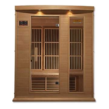 DYNAMIC SAUNAS Maxxus 3 Per Low EMF FAR Infrared Carbon Canadian Hemlock Sauna