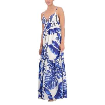 BCBG New York Women's Sleeveless V Neck Maxi Dress