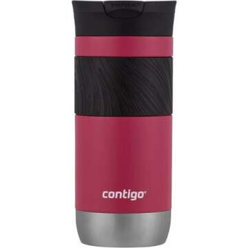 Contigo Byron 2.0 Stainless Steel Travel Mug with SNAPSEAL Lid and Grip, 16oz., Dragonfruit