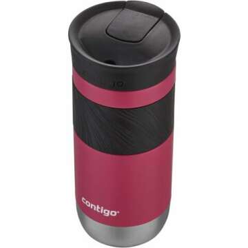 Contigo Byron 2.0 Stainless Steel Travel Mug with SNAPSEAL Lid and Grip, 16oz., Dragonfruit