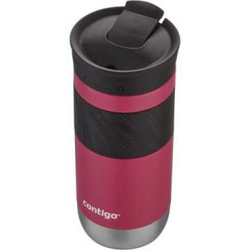 Contigo Byron 2.0 Stainless Steel Travel Mug with SNAPSEAL Lid and Grip, 16oz., Dragonfruit