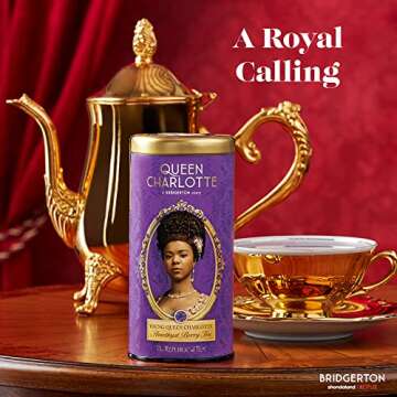 The Republic of Tea - Young Queen Charlotte Amethyst Berry Herbal Tea, 36 Tea Bags, Caffeine-Free Herbal Tea Inspired by Queen Charlotte: A Bridgerton Story