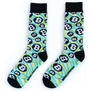 Bitcoin Socks - Fun Unisex Crypto Novelty Socks for All