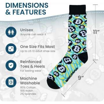 Bitcoin Socks - Unique Crypto Gifts for Everyone