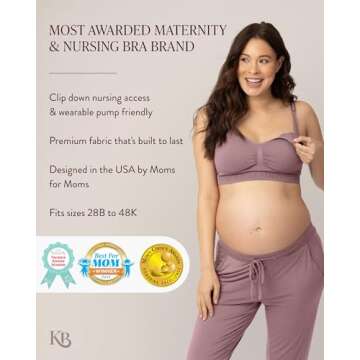 Kindred Bravely Sublime Seamless Nursing Bra | Wireless Maternity & Postpartum Bra | Premium Nursing Bras (Grey, X-Large)