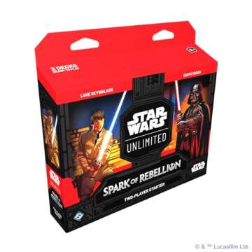 Star Wars: Unlimited TCG Spark of Rebellion Two-Player Starter Set - Learn, Battle, Collect! Trading Card Game for Kids and Adults, Ages 12+, 2 Players, 20 Min Playtime, Made by Fantasy Flight Games