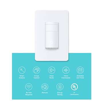 Kasa Smart Motion Sensor Switch, Single Pole, Needs Neutral Wire, 2.4GHz Wi-Fi Light Switch, Works with Alexa & Google Assistant, UL Certified, No Hub Required(KS200MP2),White,2-Pack