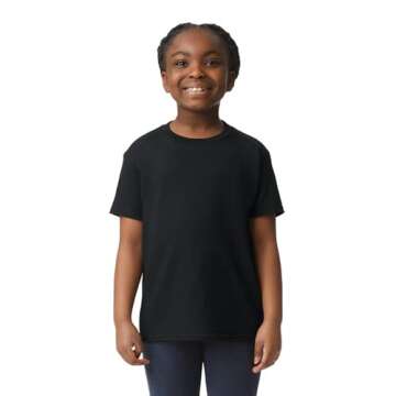 Gildan Youth Heavy Cotton T-Shirt - 2-Pack in Black, X-Small