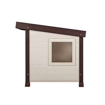 New Age Pet® ECOFLEX® Albany Outdoor Feral Cat House for Multiple Cats with Quick & Easy Assembly, 2 Vinyl Door Flaps Included, Moisture and Odor Resistant