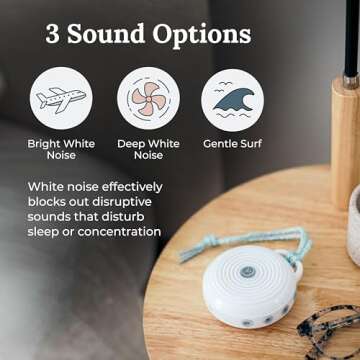 Yogasleep Rohm Portable White Noise Sound Machine, 3 Soothing Natural Sounds with Volume Control, Sleep Therapy For Adults, Kids & Baby, Noise Cancelling for Office Privacy & Meditation, Registry Gift