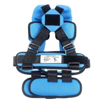 RideSafer - Large Blue, Lightweight, Compact, Portable Car Seat - Perfect for Travel and Everyday Child Safety