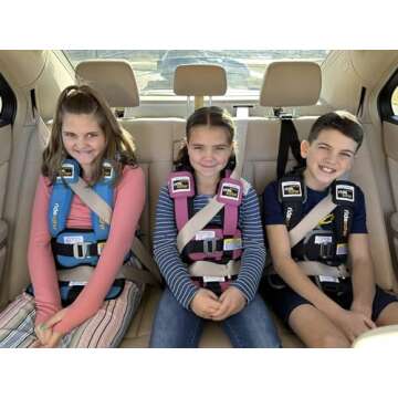 RideSafer - Large Blue, Lightweight, Compact, Portable Car Seat - Perfect for Travel and Everyday Child Safety