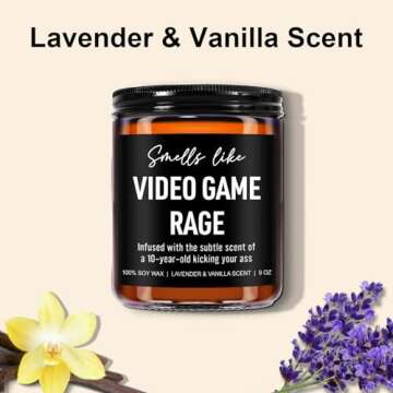 Younift Funny Video Game Rage Candle, Gamer Gifts, Gaming Gifts for Men, Video Game Gifts, Video Game Lovers Gifts Ideas, Birthday, Valentines Day Gifts for Gamers, Boyfriend, Husband, Teen Boys