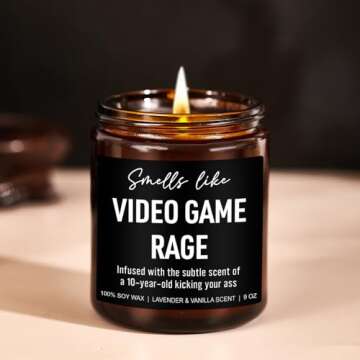 Younift Funny Video Game Rage Candle, Gamer Gifts, Gaming Gifts for Men, Video Game Gifts, Video Game Lovers Gifts Ideas, Birthday, Valentines Day Gifts for Gamers, Boyfriend, Husband, Teen Boys