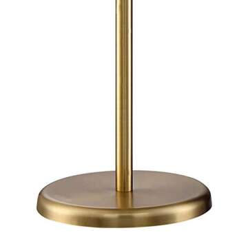 360 Lighting Dawson Traditional Task Pharmacy Light Floor Lamp Standing 55" Tall Antique Brass Metal Adjustable Balance Boom Arm Gold Shade Decor for Living Room Reading House Bedroom Home