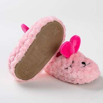 Bunny House Slippers for Toddler Girls - Warm & Fun