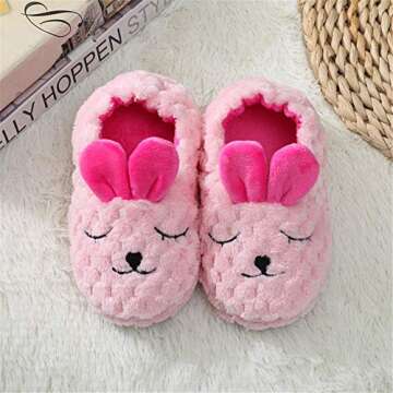 Bunny House Slippers for Toddler Girls - Warm & Fun