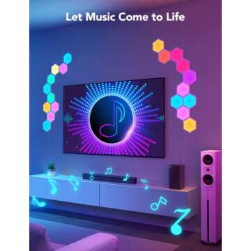 Govee Glide Hexa Light Panels, RGBIC Hexagon LED Wall Lights, Wi-Fi Smart Home Decor Creative Wall Lights with Music Sync, Works with Alexa Google Assistant for Indoor Decor, Gaming Decor, 10 Pack