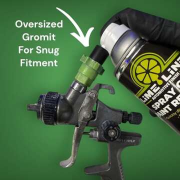 LiME LiNE Turbo Blaster Paint Gun Paint Remover with Bonus Nylon Spray Gun Cleaning Brush, Removes Water or Solvent Based Automotive Paint. (14 oz Aerosol Spray Can)