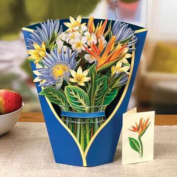 3D Flower Bouquet Pop Up Greeting Cards