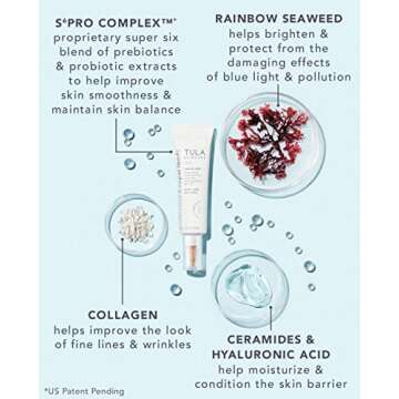 TULA Skin Care Radiant Skin Brightening Serum Skin Tint SPF-Facial Sunscreen Provides Broad Spectrum SPF 30 Protection, Tinted, Serum-Light Formula Brightens and Evens Skin-Shade 07, 1.0 fl oz.