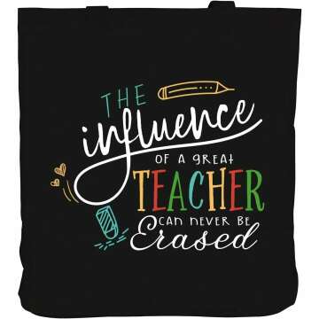 Funny Teacher Christmas Gifts Canvas Bag for Teachers