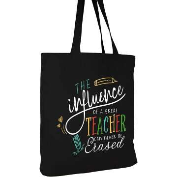 Funny Teacher Christmas Gifts Canvas Bag for Teachers