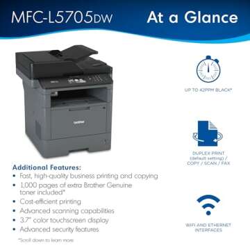 Brother MFCL5705DW Laser All-in-One with Extra Toner