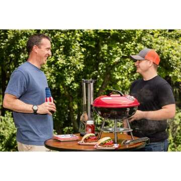 Cuisinart 14" Portable Charcoal Grill in Red