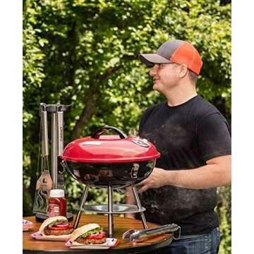 Cuisinart 14" Portable Charcoal Grill in Red