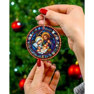 Nativity Ornaments for Christmas Tree - Christian Gifts