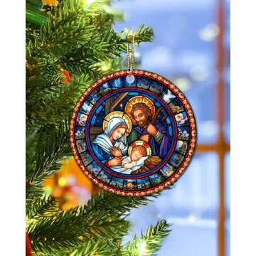 Nativity Ornaments for Christmas Tree - Christian Gifts