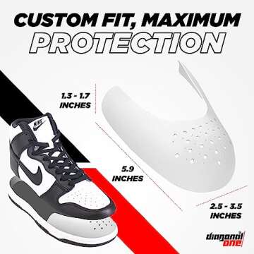 DIAGONAL ONE 6 Pairs Crease Protectors for Air Force 1, Jordan 1, Dunk Low - Anti Crease Guard & Shoe Protector (Women's)