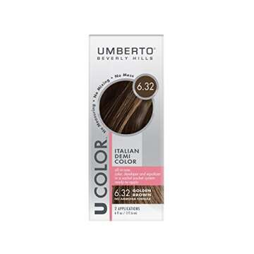 U Color by Umberto Italian Demi Color 6.32 Golden Brown