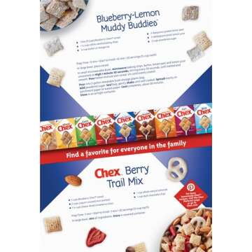 Blueberry Chex Cereal, Gluten Free Breakfast Cereal, Made with Whole Grain, 12 OZ